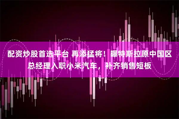 配资炒股首选平台 再添猛将！曝特斯拉原中国区总经理入职小米汽车，补齐销售短板